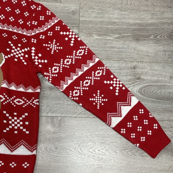 NWOT Rudolph The Red Nosed Reindeer Christmas Holiday Ugly Sweater L - Picture 5 of 16